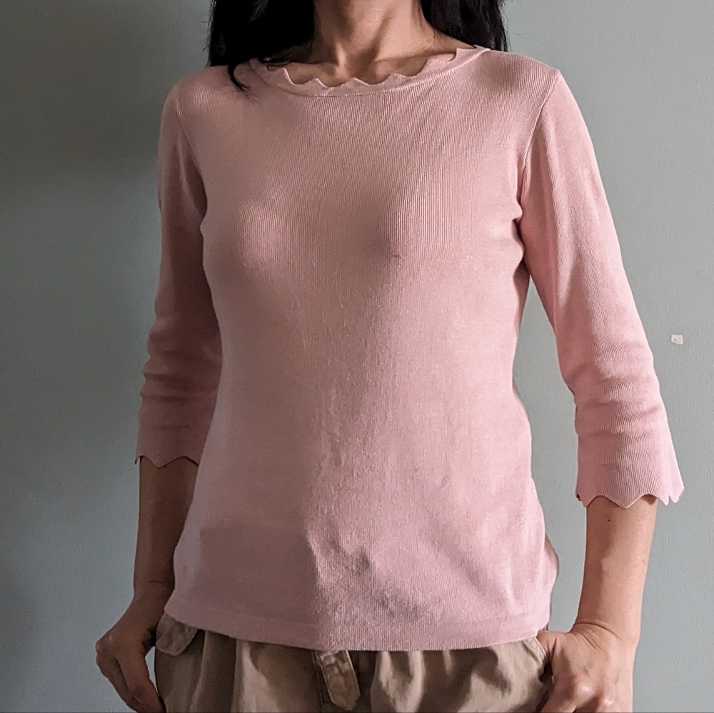 🌸Philosophy Women's Dusty Pink Kint Top